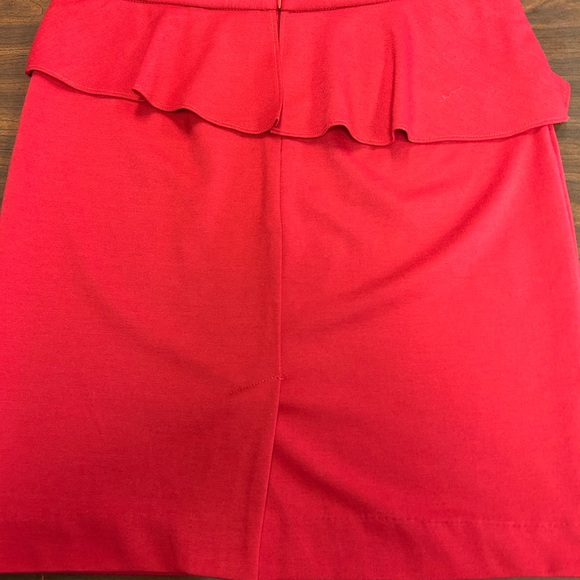 Cynthia Rowley Size 10 Red Short Shirt With Ruffle And Back Slit‎ NWT - Picture 4 of 7
